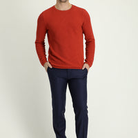 Medium Navy 7 Drop Slim Fit Narrow Cut Classic Wool Fabric Trousers