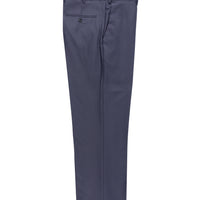 Dark Navy 4 Drop Relaxed Fit Patterned Lycra Classic Fabric Trousers