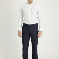 Dark Anthracite 7 Drop Slim Fit Classic Patterned Lycra Fabric Trousers