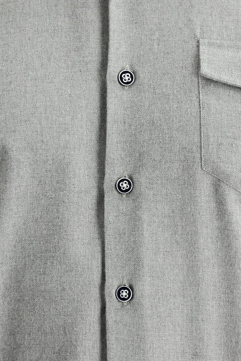 Light Grey Long Sleeve Slim Fit Lumberjack Sport Shirt