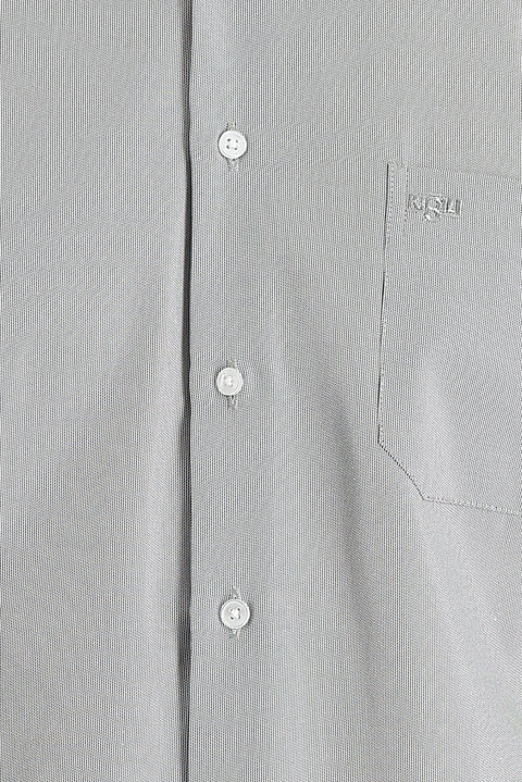 Black Long-Sleeve Classic Patterned Cotton Easy-Iron Shirt