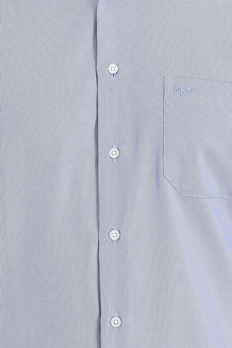 Medium Navy Long Sleeve Classic Patterned Cotton Easy-Iron Shirt