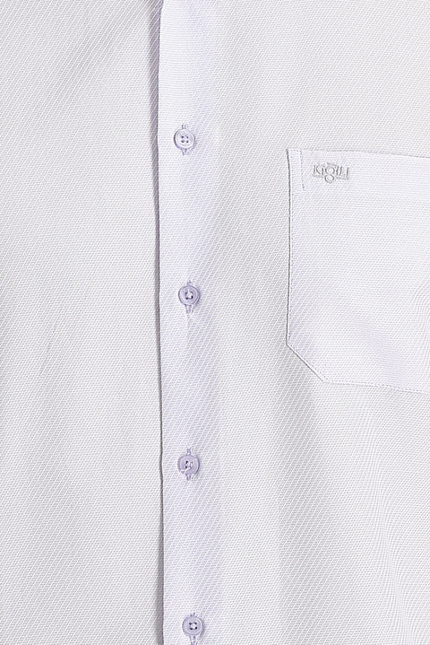 Lilac Long Sleeve Classic Patterned Cotton Easy-Iron Shirt