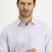 Lilac Long Sleeve Classic Patterned Cotton Easy-Iron Shirt