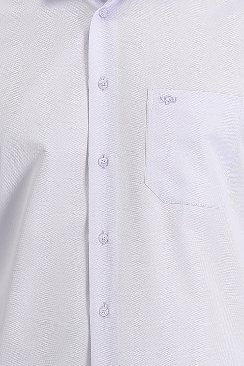 Lilac Long Sleeve Classic Patterned Cotton Easy-Iron Shirt