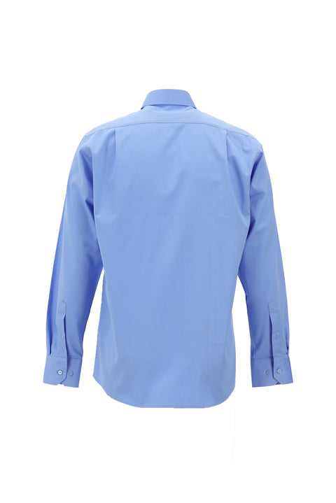 Light Blue Long Sleeve Classic Nano Care Water Repellent Stain Resistant 4 Seasons Cotton Shirt