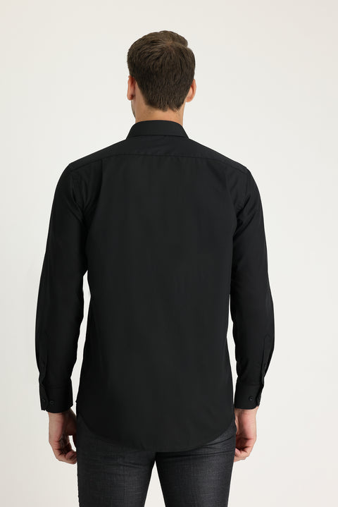 Black Long-Sleeve Classic Shirt
