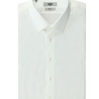 White Long Sleeve Slim Fit Nano Care Cotton Shirt
