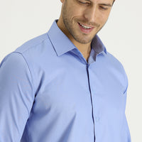 Light Blue Long Sleeve Slim Fit Narrow Cut Non-Iron Shirt