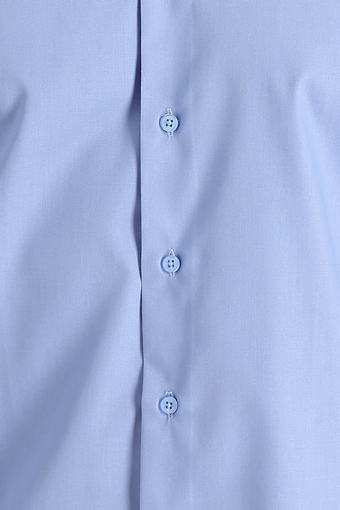 Light Blue Long Sleeve Slim Fit Narrow Cut Non-Iron Shirt