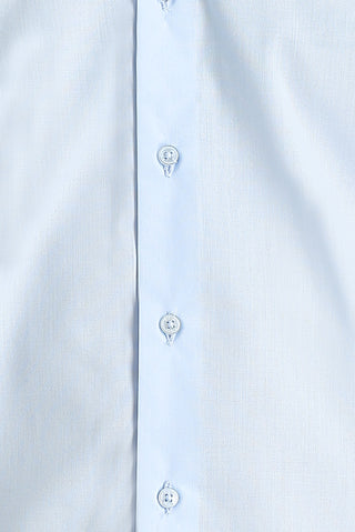  Uçuk Mavi Uzun Kol Slim Fit Dar Kesim Klasik Pamuklu Gömlek