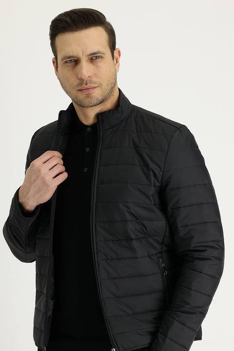 Black Quilted Sport Jacket