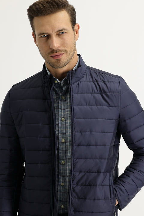 Medium Navy Quilted Sport Jacket