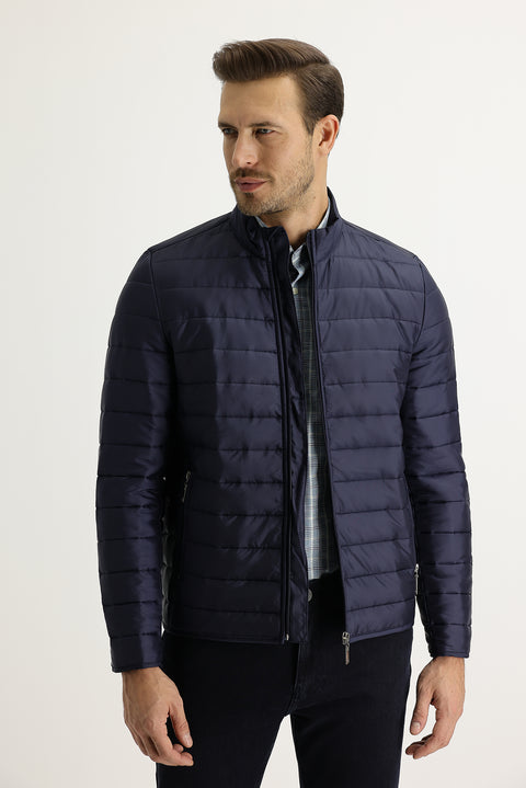 Medium Navy Quilted Sport Jacket