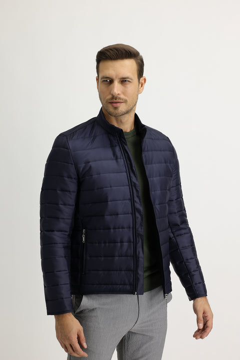 Medium Navy Quilted Sport Jacket