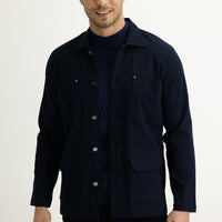 Dark Navy Slim Fit Shacket Shirt/Jacket