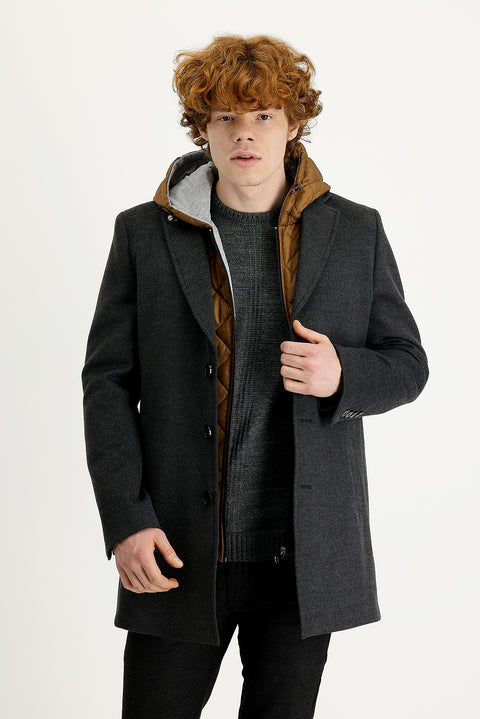 Titanium Grey Slim Fit Jacket with Vest