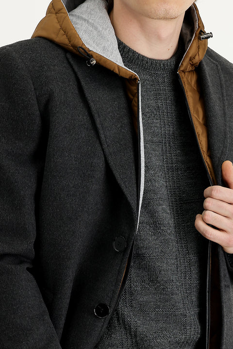 Titanium Grey Slim Fit Jacket with Vest