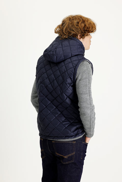 Medium Navy Slim Fit Narrow Cut Vest Coat