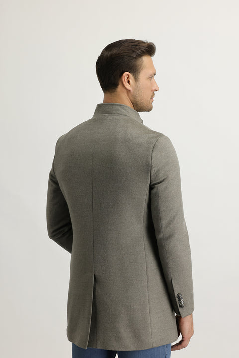 Medium Beige Plain Coat