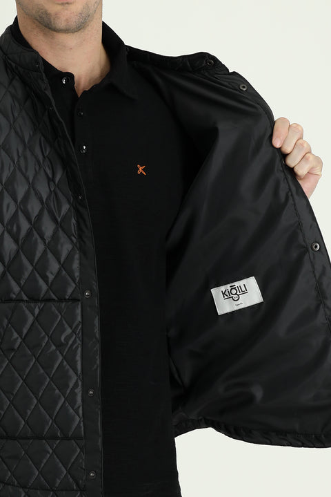 Siyah Slim Fit Dar Kesim Spor Yelek