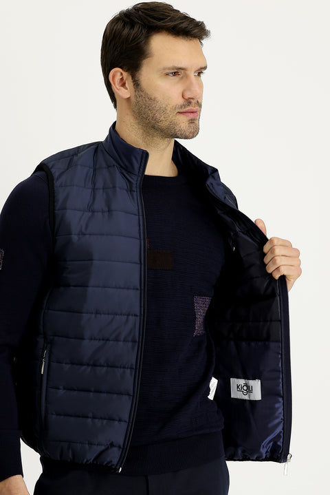 Medium Navy Quilted Sports Vest