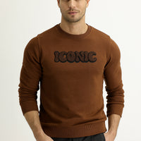 Cinnamon Crew Neck Slim Fit Narrow Cut Sweatshirt