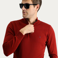 Kiremit Bato Yaka Slim Fit Triko Kazak