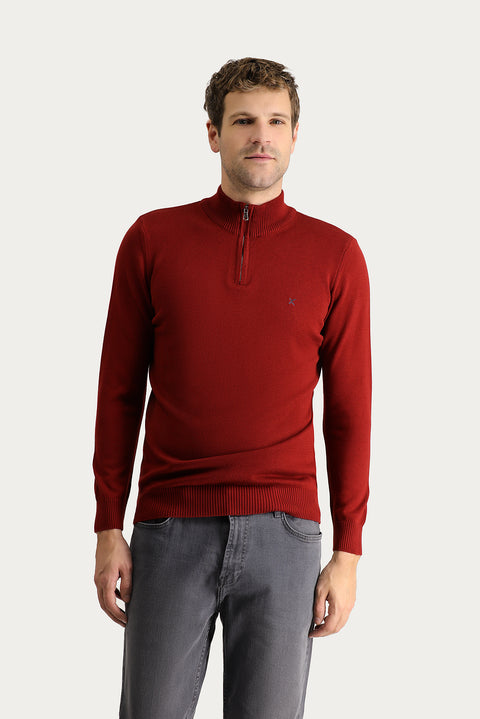 Kiremit Bato Yaka Slim Fit Triko Kazak