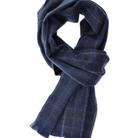 Medium Navy Striped Scarf