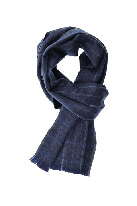 Medium Navy Striped Scarf