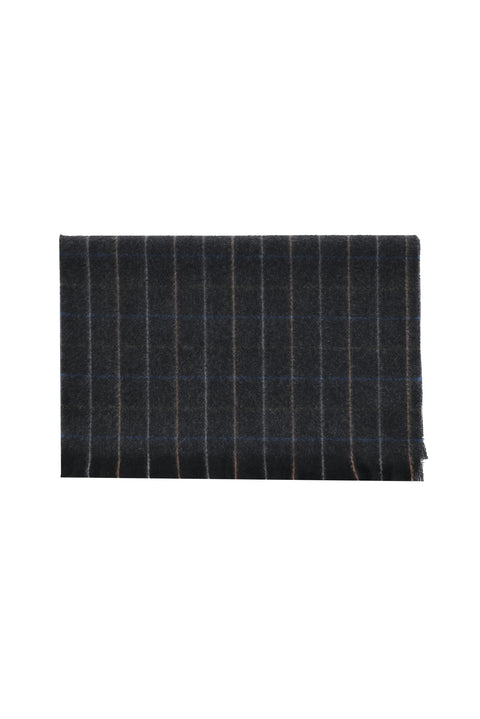 Dark Anthracite Striped Scarf