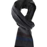 Medium Smoke Melange Bordered Scarf