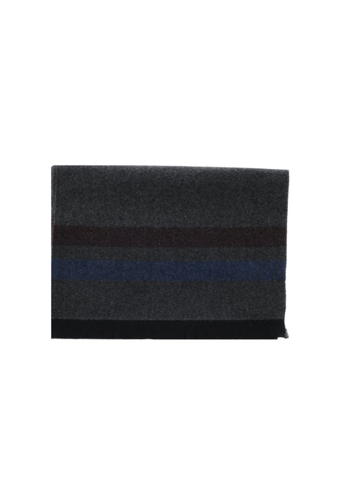 Medium Smoke Melange Bordered Scarf