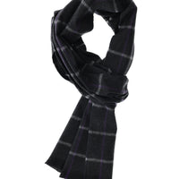 Medium Navy Bordered Scarf