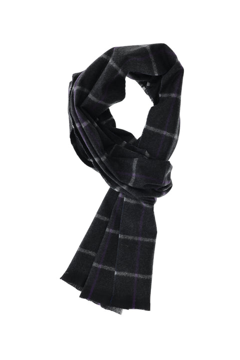 Medium Navy Bordered Scarf
