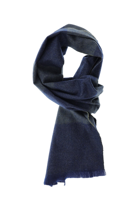 Medium Navy Melange Bordered Scarf