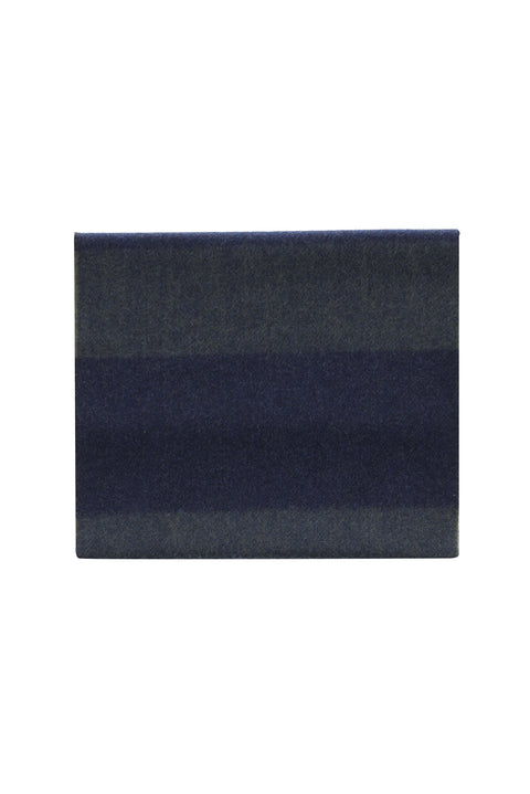 Medium Navy Melange Bordered Scarf