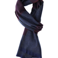 Dark Burgundy Bordered Scarf