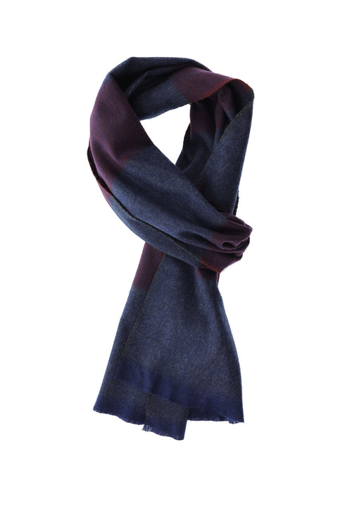 Dark Burgundy Bordered Scarf