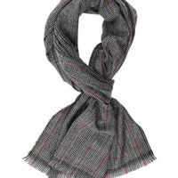 Light Grey Plaid Scarf