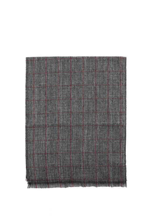 Light Grey Plaid Scarf
