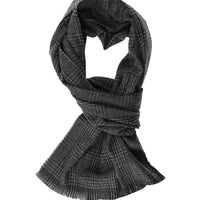 Medium Grey Plaid Scarf