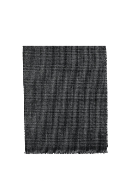 Medium Grey Plaid Scarf