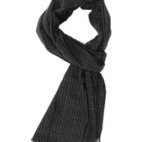 Medium Gray Plaid Scarf