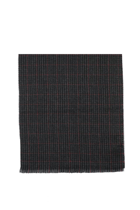 Medium Gray Plaid Scarf