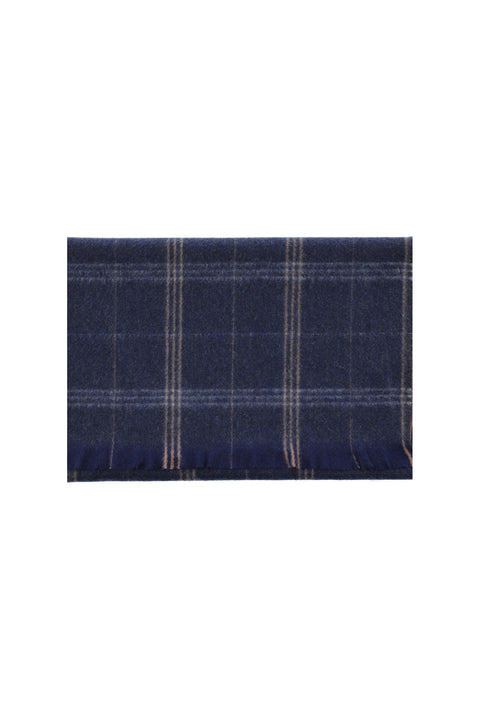 Black and Navy Plaid Scarf