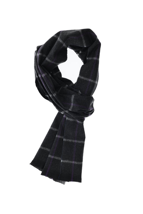 Black Plaid Scarf