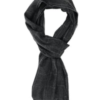 Medium Gray Checked Scarf