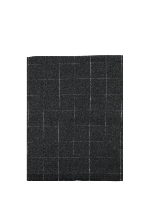 Medium Gray Checked Scarf